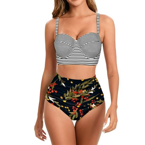 Womens Bikinis Women High Waisted Bikini Sexy Push Up Two Piece