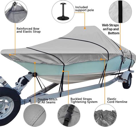 Icover Trailerable Boat Cover D Heavy Duty Boat Cover Fits V Hull