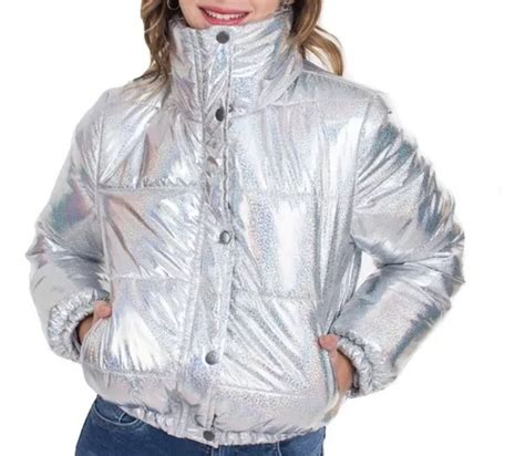 Campera Mujer Inflable Puffer Dama Metalizada