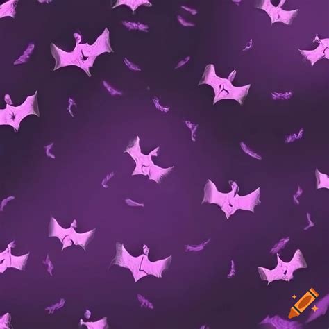 Purple Halloween Texture Background With Bats And Pumpkins On Craiyon