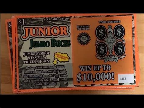 Junior Jumbo Bucks Colorado Lottery Scratch Offs And A Ticket