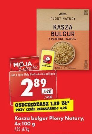 Promocja Kasza Bulgur Z Pszenicy Twardej Plony Natury W Biedronka