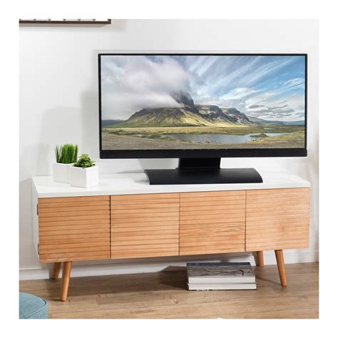 Meuble Tv Scandinave Bois Et Blanc Pour Un Salon Classique Et Pur