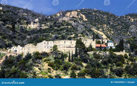 mount athos  skete stock   royalty  stock