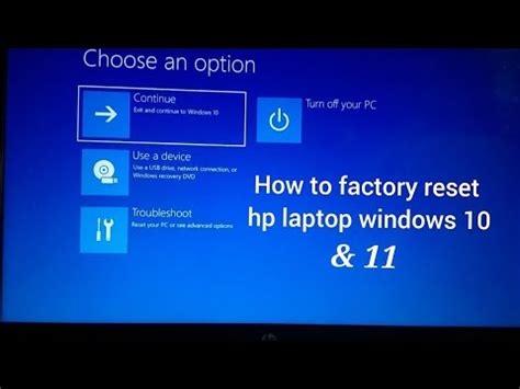 How To Reset Hp Laptop Resetting Windows Hp Laptop Recovery