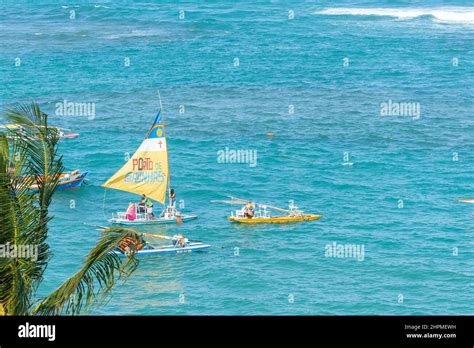 Ipojuca Pe Brazil October Tourist Ride On Raft At Porto