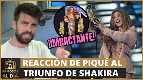 INCREÍBLE REACCIÓN de Piqué al ver TRIUNFAR a Shakira en 2023 VMAs con