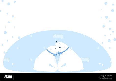 Polar Bears Hugging Each Other Stock Vector Image Art Alamy