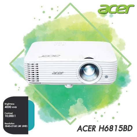 Projector Acer H Bd K Uhd Ansi Lumens Shopee Thailand