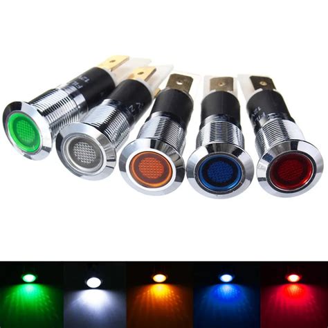 12mm 12v Car Boat Truck Yacht Led Indicator Signal Lights Dashboard Panel Light Warning Lamp