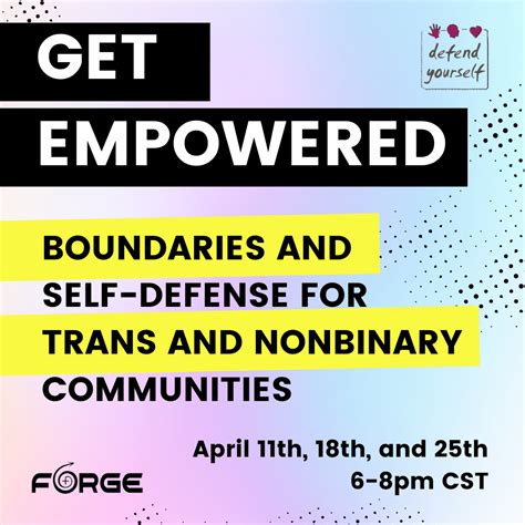 Get Empowered Boundaries And Self Defense For Trans And Nonbinary