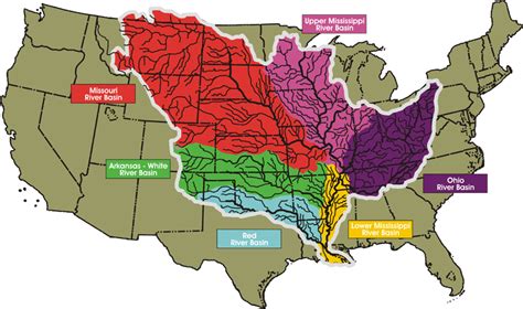 Mississippi River Tributaries Map