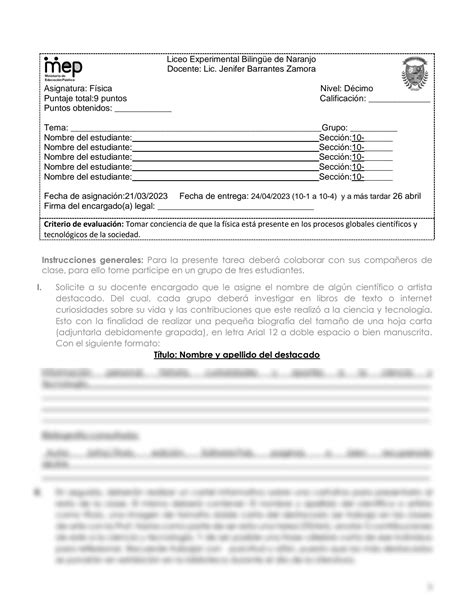 SOLUTION 10 Tarea 1 Fisica Lebn Importancia De La F Sica Studypool