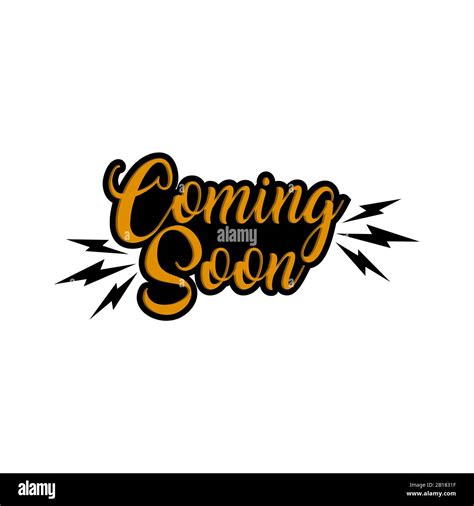 Coming Soon Vector Illustrations On White Background Stock Vector