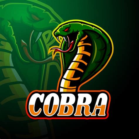 Cobra Esport Logotipo Mascote Design Vetor Premium