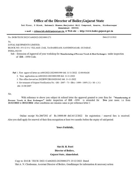 Certifications – L0YAL equipments limited.