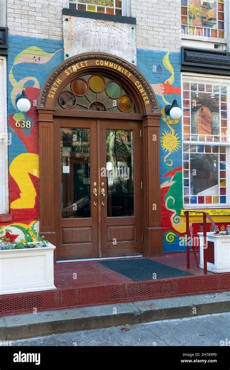 The Colorful Entranceway To The Sixth Street Community Center In