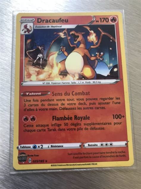 CARTE POKEMON DRACAUFEU 025 185 Rare Epée et Bouclier 4 EB04 FR NEUF