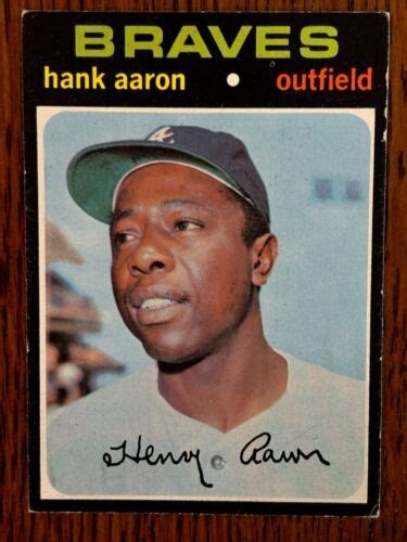 1971 Topps Baseball 400 Hank Aaron Atlanta Braves HOF EBay