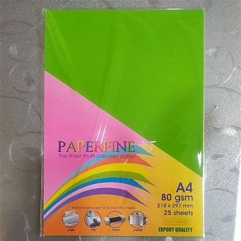 Jual Kertas Hvs Warna Paperfine Gram A Lembar Shopee Indonesia