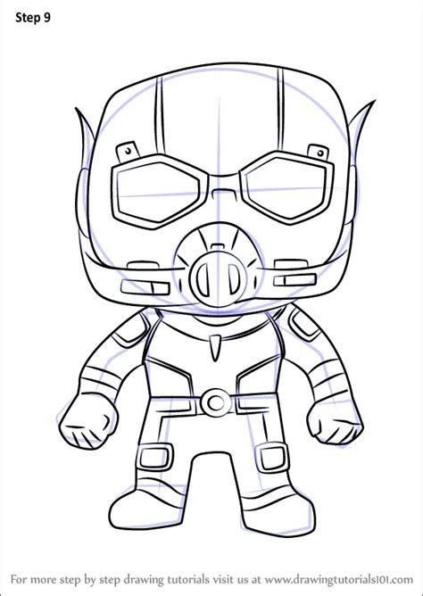 How To Draw Kawaii Ant Man Kawaii Characters Step By Step