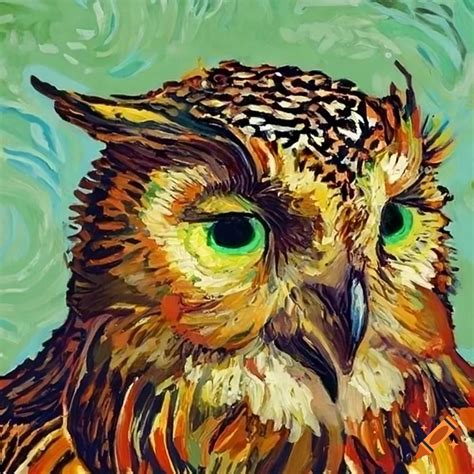 Van Gogh S Painting Of An Owl Portrait On Craiyon