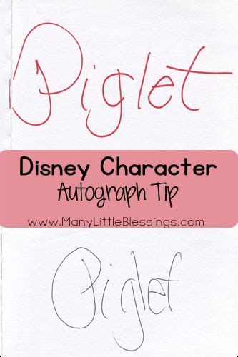 Going to Disney: A Disney Character Autograph Tip