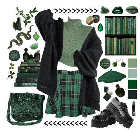 Slytherin Outfit Aesthetic Outfits Aesthetic Aesthetic Clothes Green