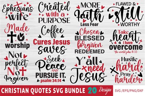 Christian Quotes T Shirt Bundle Christian Quotes Svg Bundle Buy T Shirt Designs