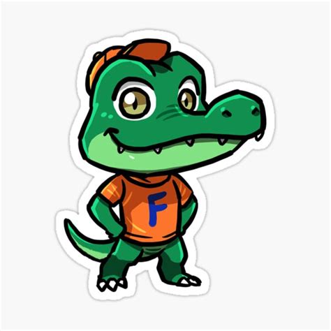 Cute Gator Mascot Sticker For Sale By Livevivid Redbubble