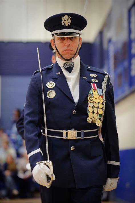 U.S. Air Force Honor Guard Drill Team performs for Randolph schools ...