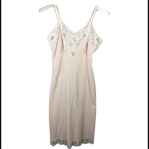 Vintage Intimates Sleepwear Vintage Nude Lace Slip Nighty Poshmark