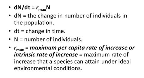 Exponential Population Growth Is Represented By A Dn Dt Rn B Dt Dn