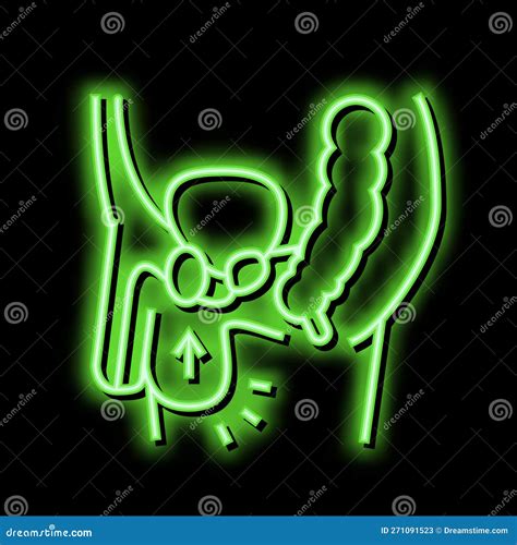 Cryptorchidism Disease Neon Glow Icon Illustration Stock Vector