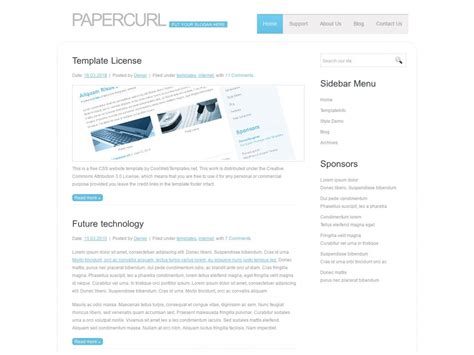 Plantillas Html Gratuita Para Descargar Papercurl Plantillas Html