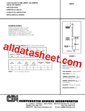 1N914 Datasheet(PDF) - Compensated Deuices Incorporated