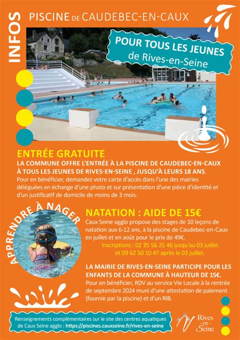 Piscine La Commune Agit Pour Les Jeunes Mairie De Rives En Seine