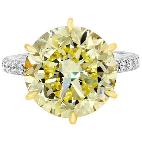 Gia 404ct Fancy Intense Yellow Diamond Engagement Beaudry Ring At 1stdibs