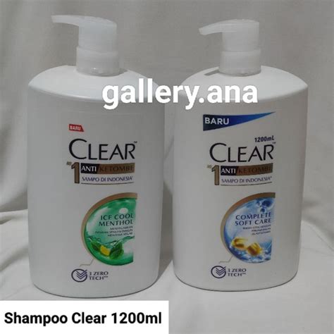 Jual Shampoo Clear Ice Cool Menthol 1200ml Shampo Clear Complete Soft