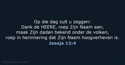 31 Augustus 2021 Bijbeltekst Van De Dag HSV Jesaja 12 4