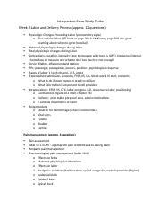 Intrapartum Exam Study Guide Labor And Delivery Process Course Hero