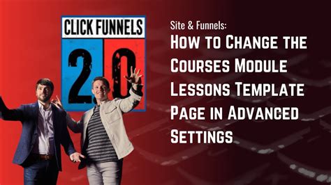 How To Change The Courses Module Lessons Template Page In Advanced