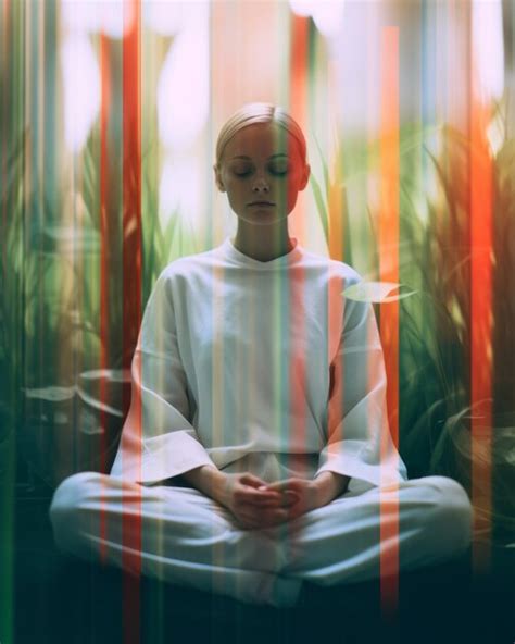 Una Mujer Meditando En Posici N De Loto Foto Premium