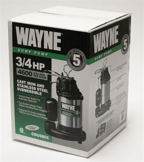 Wayne Cdu E Hp Submersible Cast Iron And Stainless Steel Sump