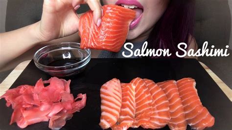 Asmr Whole Raw Salmon Eating Sounds No Talking Youtube