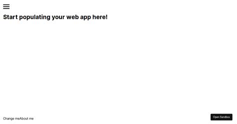 Starter Template Codesandbox