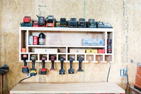 Diy Cordless Drill Storage And Charging Station Space Nas Management