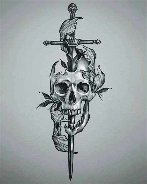 Pin By Wei Er Hai On Sch Del Dark Art Tattoo Skull Tattoo Design