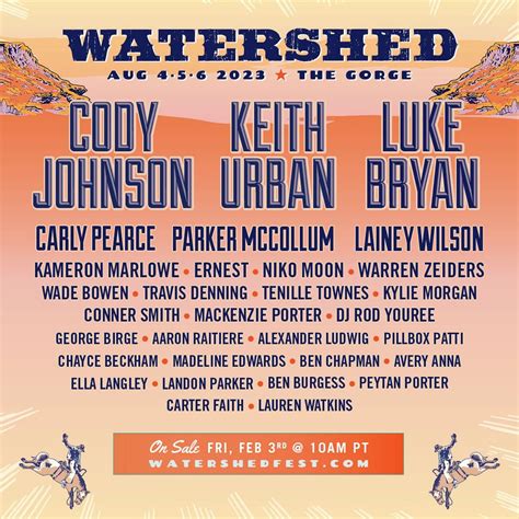 Watershed Festival Lineup Tickets Sonia Oriana