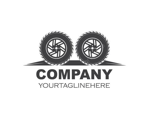 Tire Icon Logo Illustration Vector Template Service Wheels Tyre Vector